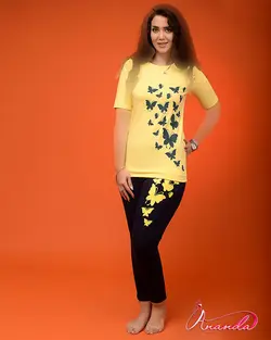 تی شرت شلوار زنانه تریکو پروانه