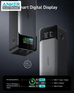 پاوربانک 140 وات انکر Anker 737 Power Bank PowerCore 24000mAh A1289 - انکر الکترونیک