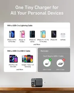 شارژر دیواری 20 وات نسل 5 انکر Anker 511 Charger Nano Pro A2637 - انکر الکترونیک