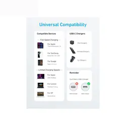 کابل تایپ سی به تایپ سی انکر Anker 322 USB-C to USB-C A81F5 - انکر الکترونیک