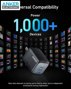 شارژر دیواری 67 وات انکر Anker Prime 67W GaN Wall Charger A2669 + مبدل پریز (هدیه) - انکر الکترونیک