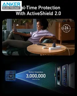 شارژر دیواری 67 وات انکر Anker Prime 67W GaN Wall Charger A2669 + مبدل پریز (هدیه) - انکر الکترونیک