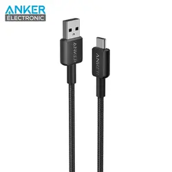 کابل USB A به USB C انکر Anker 322 USB-A to USB-C Cable Braided 0.9m A81H5 - انکر الکترونیک