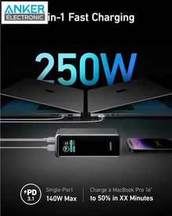 پاوربانک 250 وات انکر Anker Prime 27650mAh Power Bank