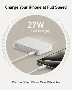 پاوربانک مگ سیف 10000 میلی آمپر انکر Anker MagGo Power Bank 10K A1654 - انکر الکترونیک