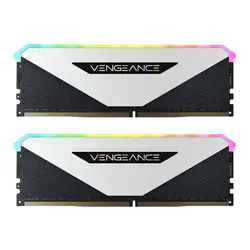 رم کورسیر VENGEANCE RGB RT White 16GB 8GBx2 3200 CL16