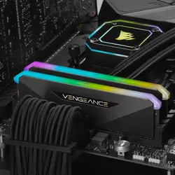 رم کورسیر VENGEANCE RGB RT Black 16GB 8GBx2 3600MHz CL18