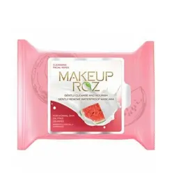 دستمال مرطوب آرایش پاک کن میکاپ رز مخصوص پوستهای نرمال بسته 25 عددی