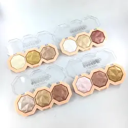 پالت رژگونه و هایلایت 3رنگ طرح الماسLAREEN