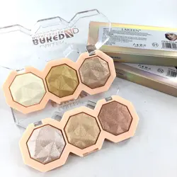 پالت رژگونه و هایلایت 3رنگ طرح الماسLAREEN