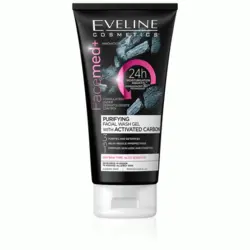 ژل شستشوی کربن فعال صورت اولاین (EVELINE-Facemed Facial Wash Gel With Activated Carbon)