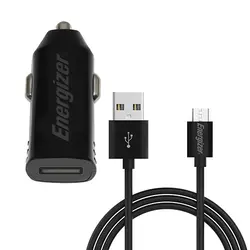 شارژر فندکی Energizer DCA1ACMC3 به همراه کابل تبدیل microUSB