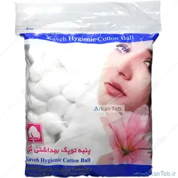 پنبه توپک  100  گرمی سفید (برند گل)