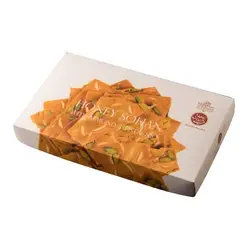 سوهان عسلی ساعدی نیا با مغز پسته و بادام