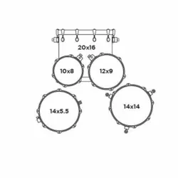 درام ست GM-AR504 MAPEX SHELL - فروشگاه موسیقی بتهوون