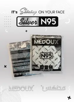 بسته ۱۲ عددی ماسک تنفسی N95 مداکس بدون سوپاپ سایز متوسط (Silver N95)