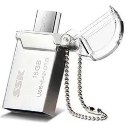 فلش مموری SSK USB 2.0 OTG مدل SFD258 ظرفیت 16 گیگابایت