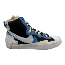 کفش بسکتبال نایک بلیزر Nike Blazer Mid Sacai White Black Legend Blue آبی