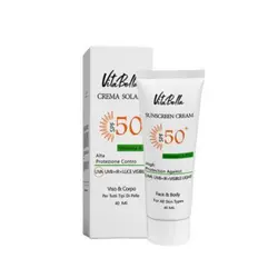 کرم ضد آفتاب ویتابلا با SPF50 بی رنگ حجم ۴۰میلی با تخفیف ویژه