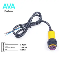 حسگر مادون قرمز E18-D80NK مناسب برای تشخیص فاصله و مانع