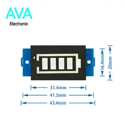 ماژول نمایشگر ظرفیت باتری لیتیومی 3.7 ولت