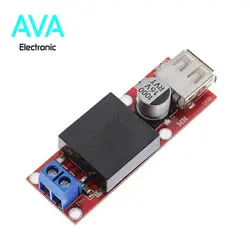 ماژول کاهنده، با ولتاژ متغییر 7 الی 24 ولت در ورودی و ولتاژ ثابت 5v خروجی USB
