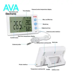 نمایشگر دما و رطوبت UNI-T A12T دارای سنسور خارجی و آلارم