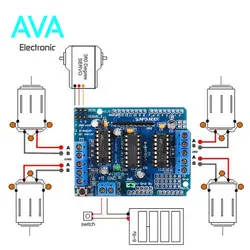 شیلد درایور موتور Motor driver shield L293D