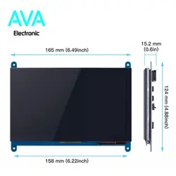 نمایشگر 7 اینچ همراه با تاچ خازنی دارای ورودی HDMI