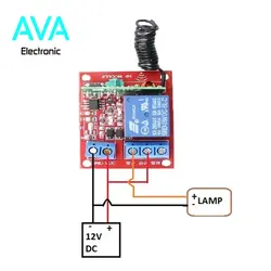 ماژول گیرنده رادیویی 433MHZ تک رله به همراه ریموت