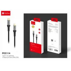 کابل تبدیل USB-C به لایتنینگ پرووان مدل PCC114 طول 1 متر
