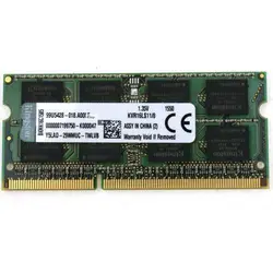 رم لپ تاپ کینگستون 1600 DDR3 PC3L 12800S ظرفیت 8 گیگابایت