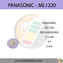 باتری سکه ای قابل شارژ لیتیوم PANASONIC-ML1220