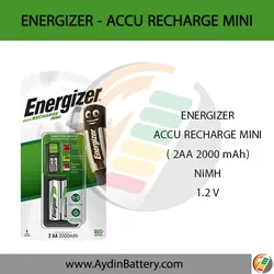 شارژر انرجایزر  ACCO RECHARGE MINI - 2 AA BATTERY 2000 mAh