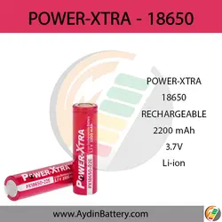 باتری لیتیوم یون پاوراکسترا ۱۸۶۵۰ POWER-XTRA 2200 mAh