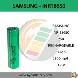 باتری قابل شارژ لیتیوم یون سامسونگ SAMSUNG INR18650 _25R _ 2500mAh