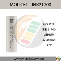 باتری قابل شارژ لیتیوم یون مولیسل  MOLICEL INR21700 _ 4200mAh