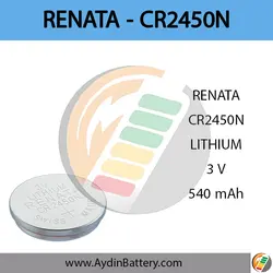 باتری لیتیومی سکه ای رناتا RENATA - CR2450