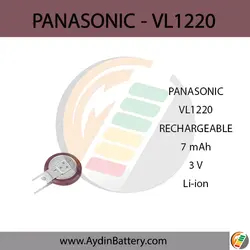 باتری سکه ای لیتیومی  قابل شارژ پاناسونیک  PANASONIC-VL1220- 7 mAh