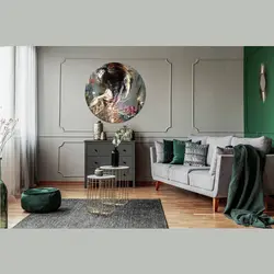 تابلو بوم دایره طرح تلفیقی دختر و خوشنویسی