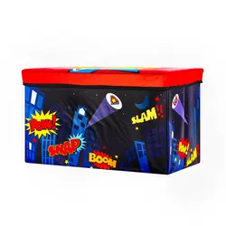 جعبه دو کاره مبلی بزرگ کودک طرح  Super Hero