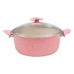 قابلمه تک سایز ١٨ اویز مدل سوینگ رنگ صورتی گرانیت