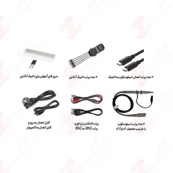 اسیلوسکوپ 100 مگاهرتز 4 کاناله Hantek MPO6104D همراه با لاجیک و فانکشن