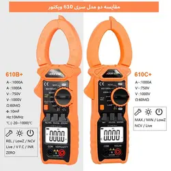 آمپرمتر کلمپی AC ویکتور مدل +Victor 610C
