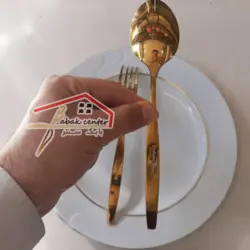 سرویس قاشق و چنگال 24 نفره مدل ونیز تمام طلایی مارک یونیک