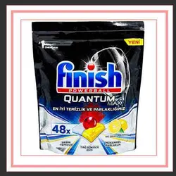 قرص کوانتوم مکس فینیش 48 عددی ماکزیمم شستشو مشکی لیمویی