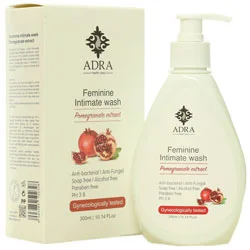 ژل شستشوی پمپی بانوان آدرا حاوی عصاره انار حجم ۳۰۰ میلی لیتر | ADRA INTIME GENITAL CLEANSING GEL WITH POMEGRANATE EXTRACT 300 ML