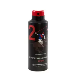 اسپری مردانه بورلی هیلز پولو کلاب اسپرت شماره ۲ BEVERLY HILLS POLO CLUB SPORT N2 DEODORANT حجم ۱۷۵ میلی لیتر