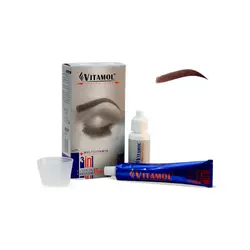 کیت رنگ ابرو ویتامول شماره K2 حجم ۳۰ میلی لیتر رنگ کاپوچینو | Vitamol Eyebrow Color 30 ml No.K2