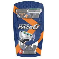 خودتراش مردانه ۶ تیغ دورکو مدل Pace 6 بسته ۳ عددی